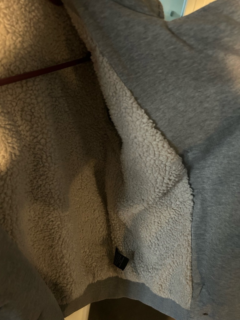 Women's Light Gray Teddy-Lined Jacket with Button Front NWOT - Picture 8 of 14